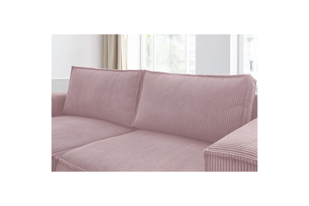 NIHAD compact fixed corner sofa in corduroy - Left-hand corner - BOBOCHIC - The Bradery