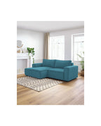 Compact fixed NIHAD corduroy corner sofa - Left-hand corner - BOBOCHIC - The Bradery