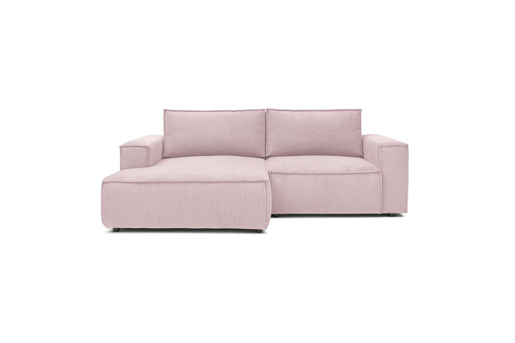 NIHAD compact fixed corner sofa in corduroy - Left-hand corner - BOBOCHIC - The Bradery