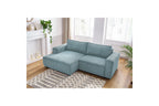 Compact fixed NIHAD corduroy corner sofa - Left-hand corner - BOBOCHIC - The Bradery