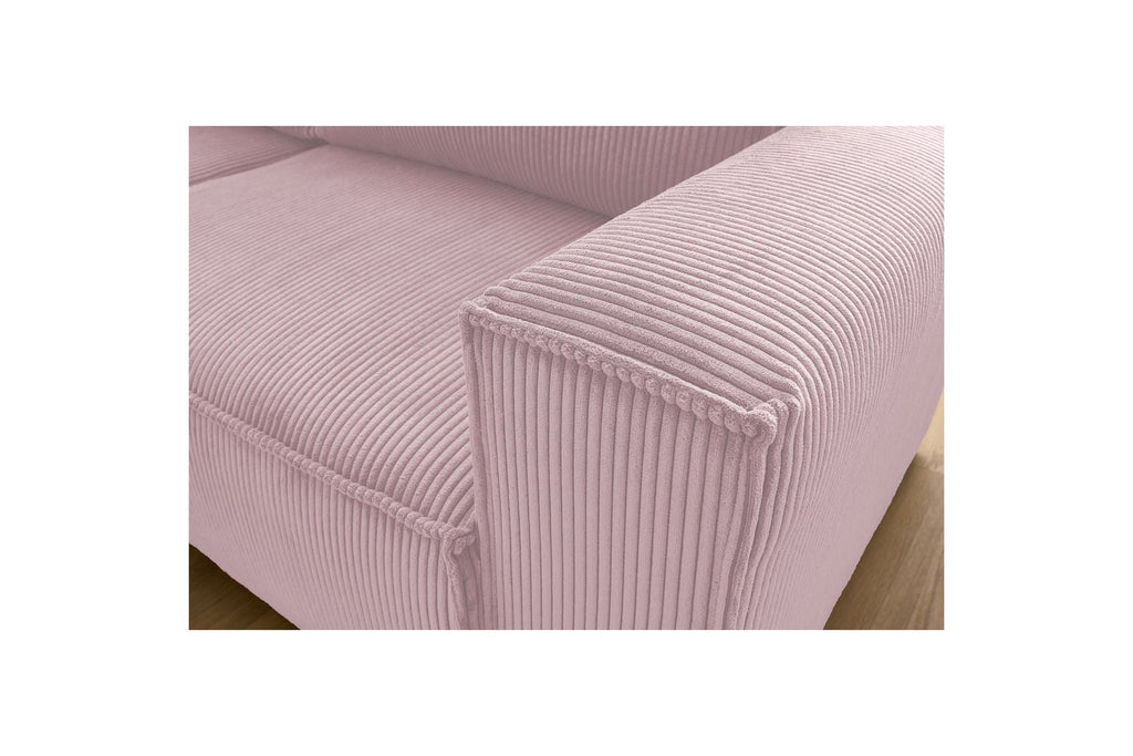 NIHAD compact fixed corner sofa in corduroy - Left-hand corner - BOBOCHIC - The Bradery