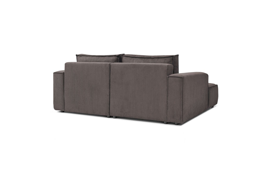 NIHAD compact fixed corner sofa in corduroy - Left-hand corner - BOBOCHIC - The Bradery