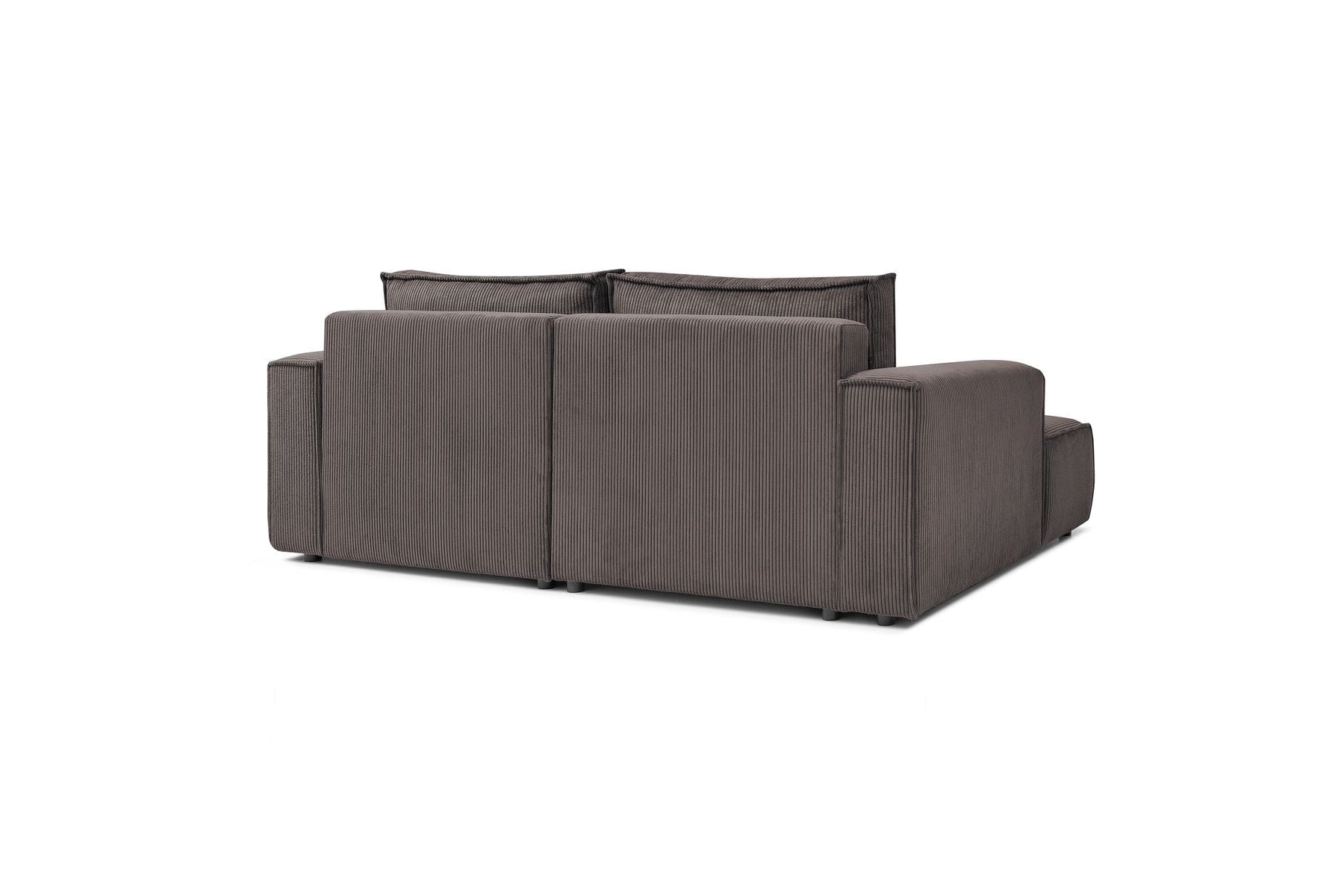 NIHAD compact fixed corner sofa in corduroy - Left-hand corner - BOBOCHIC - The Bradery