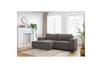 NIHAD compact fixed corner sofa in corduroy - Left-hand corner - BOBOCHIC - The Bradery
