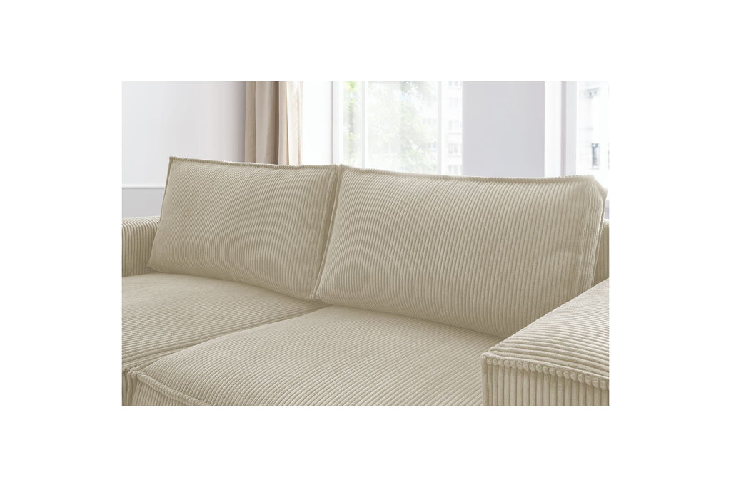 NIHAD compact fixed corner sofa in corduroy - Left-hand corner - BOBOCHIC - The Bradery