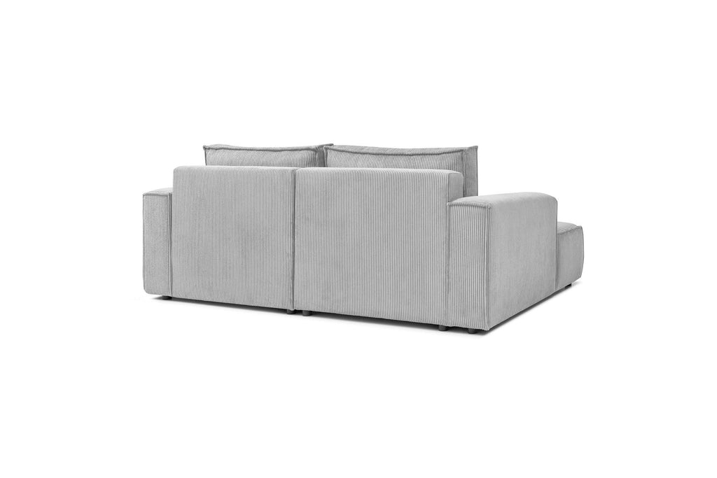 NIHAD compact fixed corner sofa in corduroy - Left-hand corner - BOBOCHIC - The Bradery