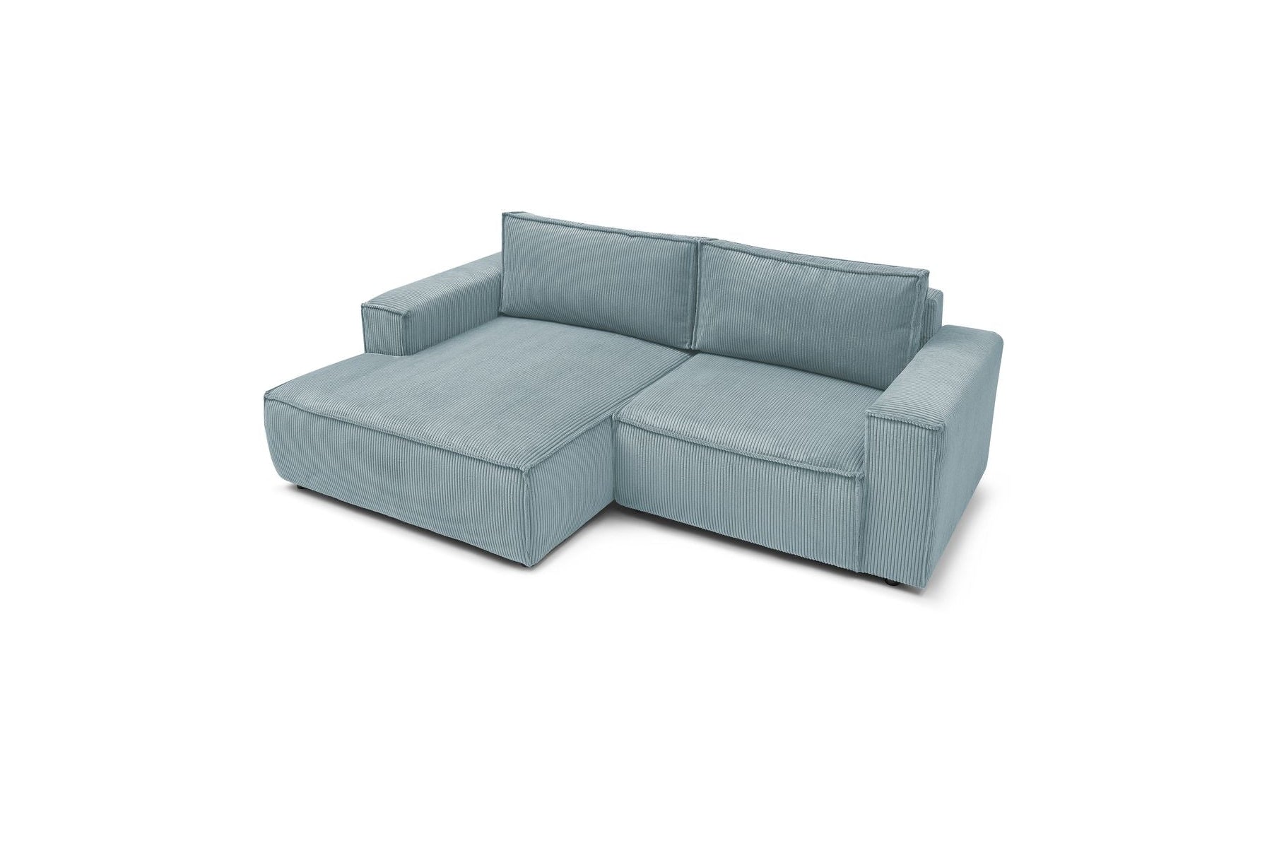 Compact fixed NIHAD corduroy corner sofa - Left-hand corner - BOBOCHIC - The Bradery