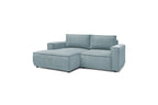 Compact fixed NIHAD corduroy corner sofa - Left-hand corner - BOBOCHIC - The Bradery