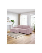 NIHAD compact fixed corner sofa in corduroy - Left-hand corner - BOBOCHIC - The Bradery