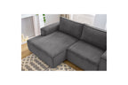 NIHAD compact fixed corner sofa in corduroy - Left-hand corner - BOBOCHIC - The Bradery