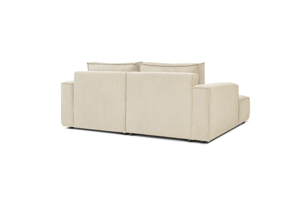 NIHAD compact fixed corner sofa in corduroy - Left-hand corner - BOBOCHIC - The Bradery