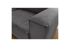 NIHAD compact fixed corner sofa in corduroy - Left-hand corner - BOBOCHIC - The Bradery