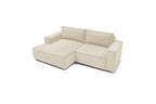 Compact fixed NIHAD corduroy corner sofa - Left-hand corner - BOBOCHIC - The Bradery