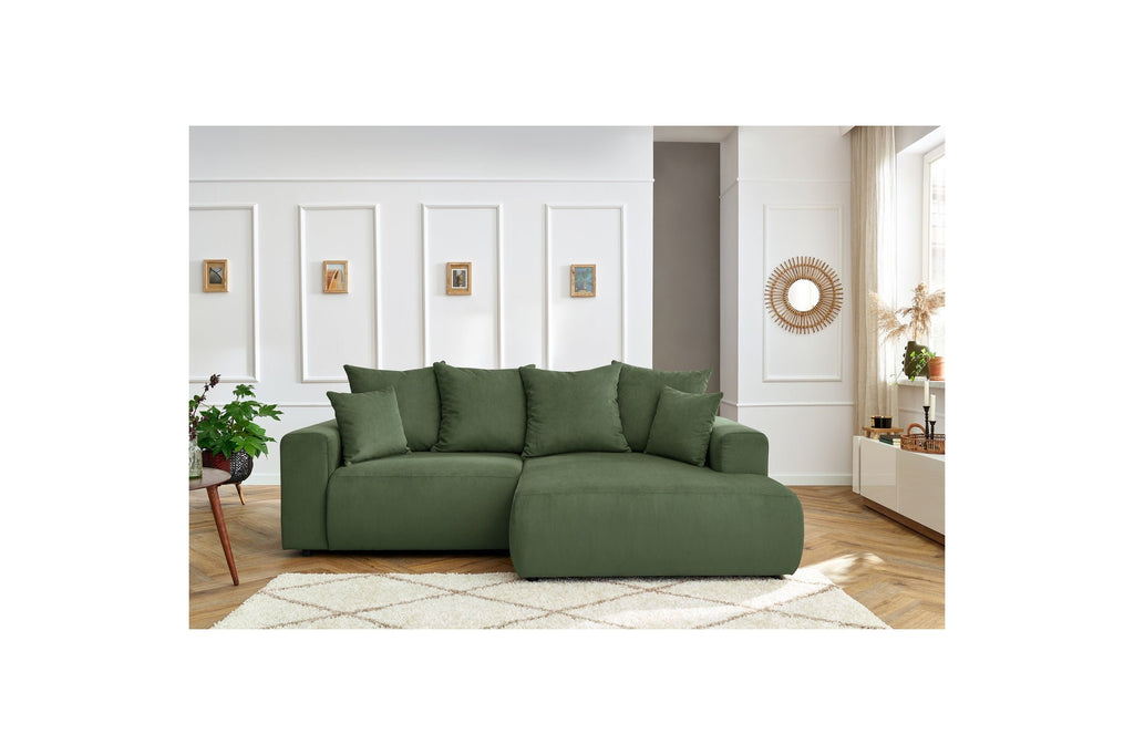 ENJOY fixed corner sofa in corduroy - Right-hand corner - BOBOCHIC - The Bradery