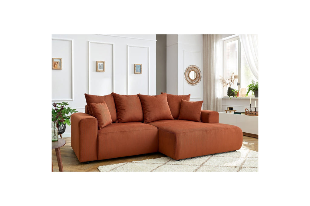 Fixed corner sofa ENJOY Corduroy - Right angle - BOBOCHIC -The Bradery