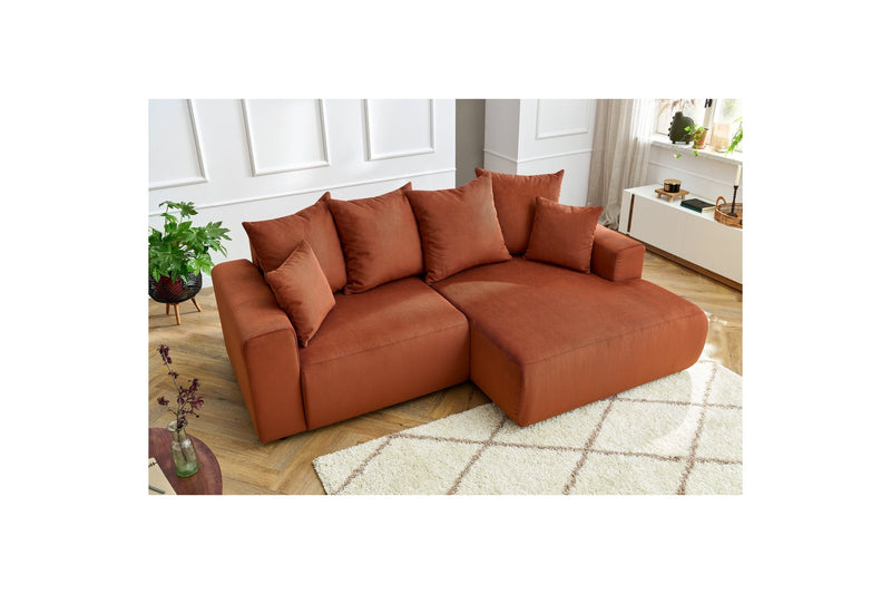 Canapé d'angle fixe ENJOY Velours côtelé - Angle droit - BOBOCHIC - The Bradery