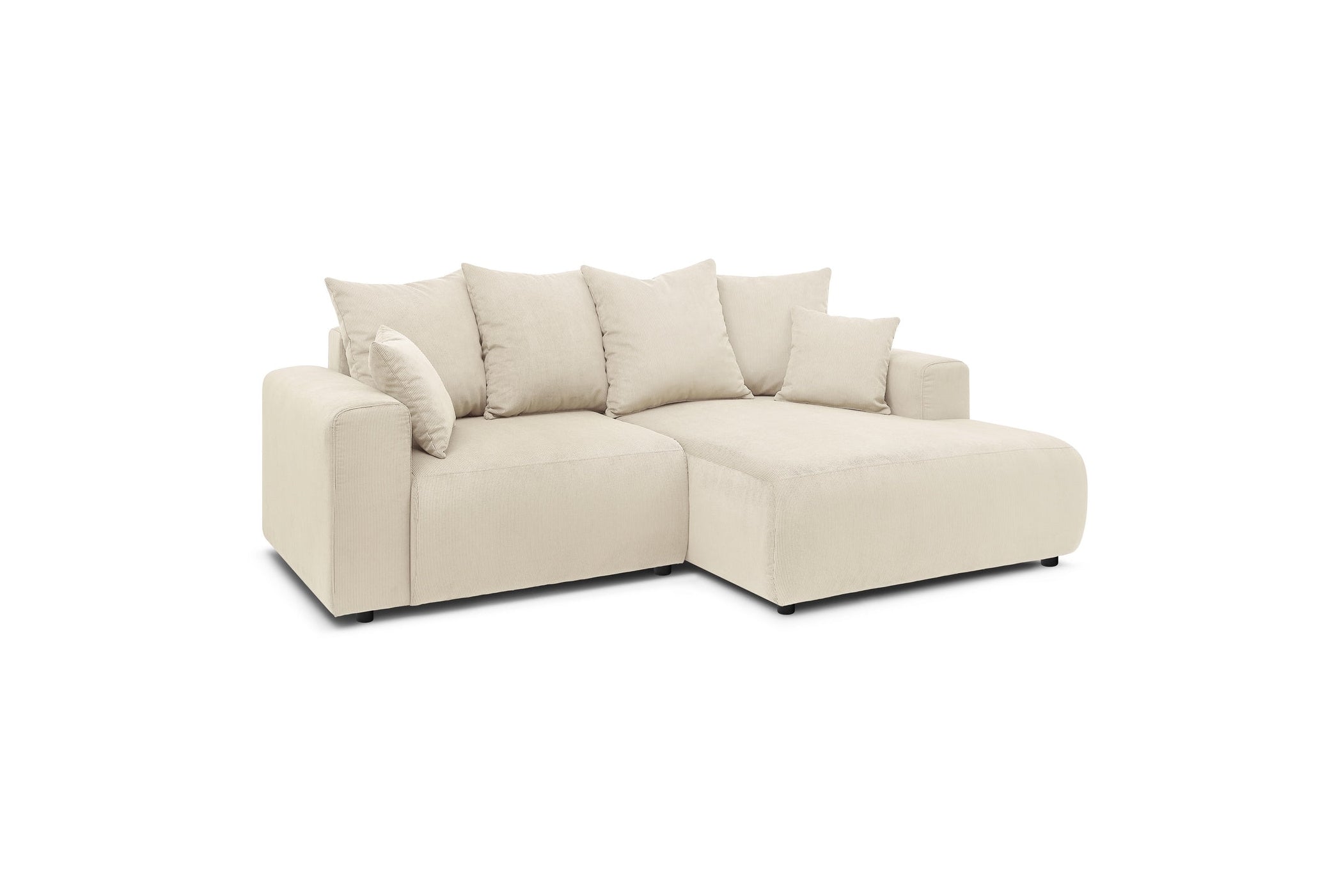 ENJOY fixed corner sofa in corduroy - Right-hand corner - BOBOCHIC - The Bradery