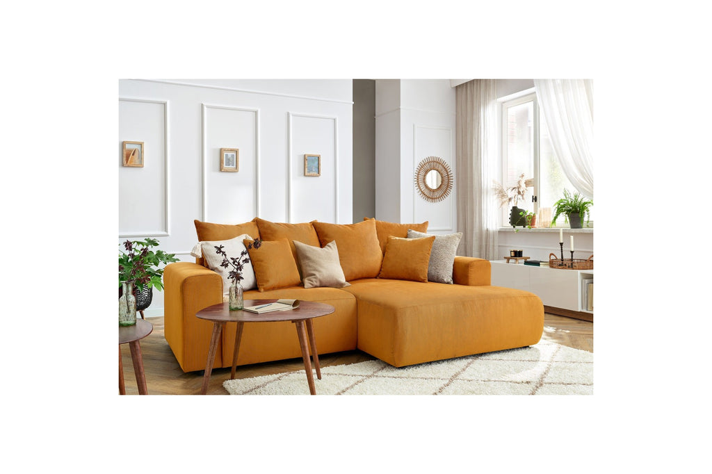 ENJOY fixed corner sofa in corduroy - Right-hand corner - BOBOCHIC - The Bradery