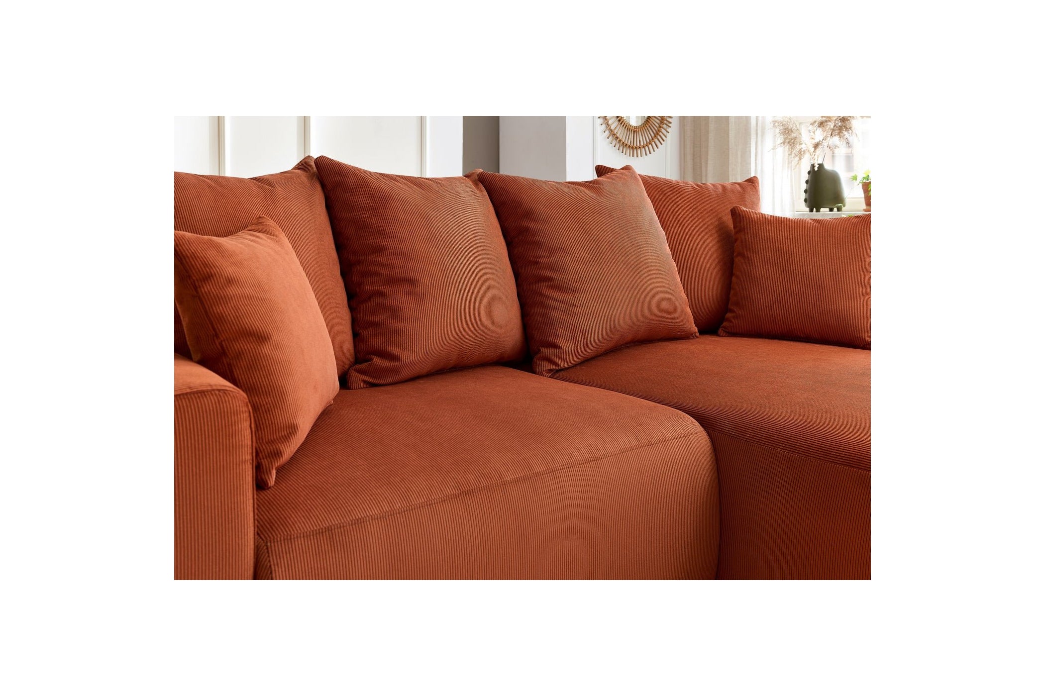 ENJOY fixed corner sofa in corduroy - Right-hand corner - BOBOCHIC - The Bradery