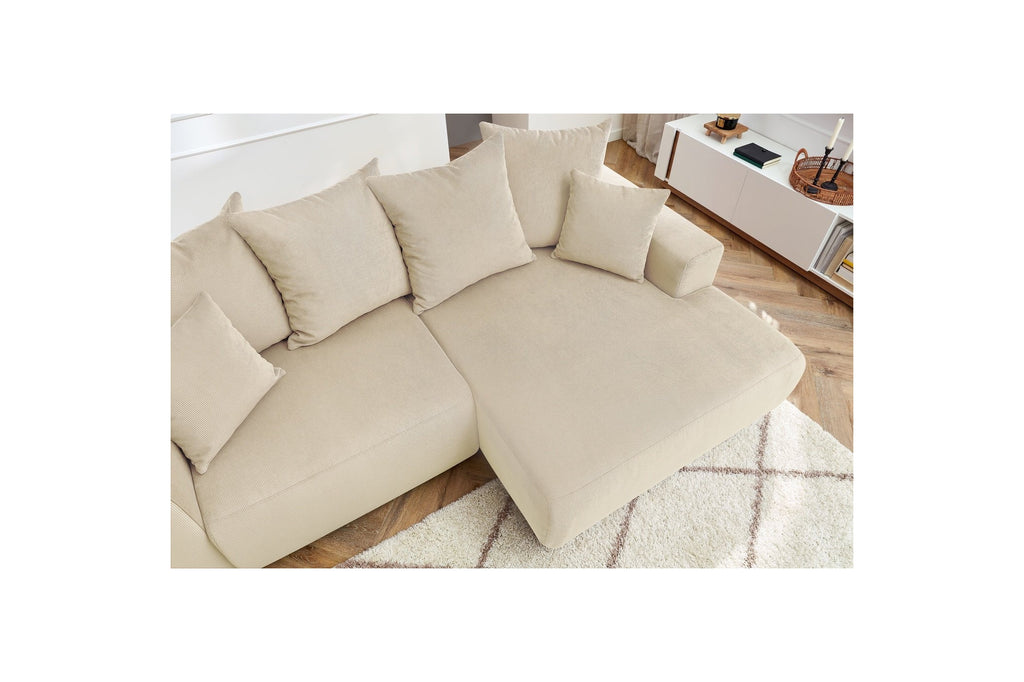 ENJOY fixed corner sofa in corduroy - Right-hand corner - BOBOCHIC - The Bradery