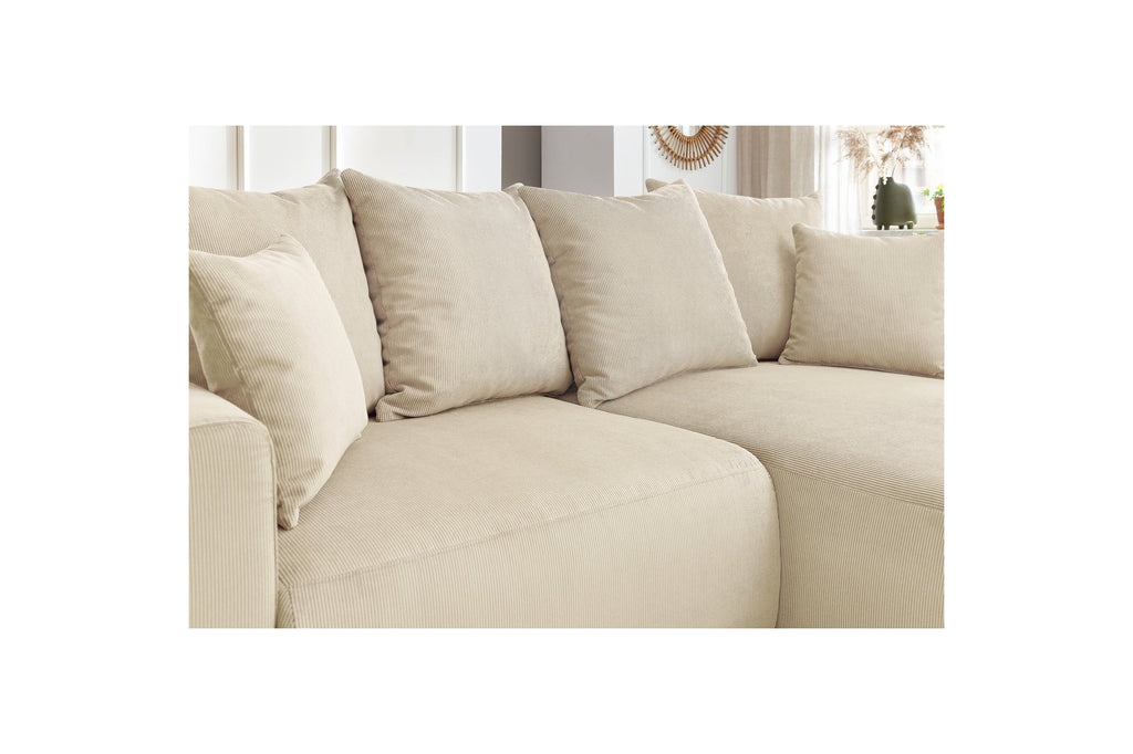 ENJOY fixed corner sofa in corduroy - Right-hand corner - BOBOCHIC - The Bradery