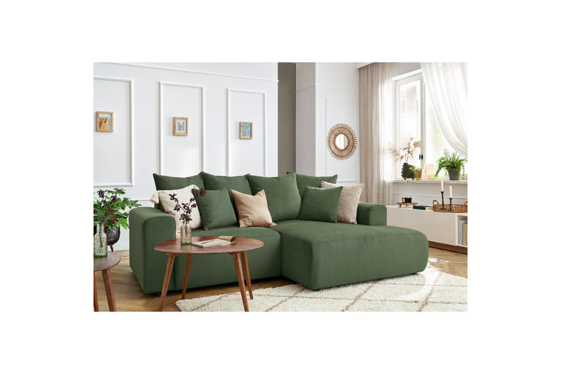 Canapé d'angle fixe ENJOY Velours côtelé - Angle droit - BOBOCHIC - The Bradery