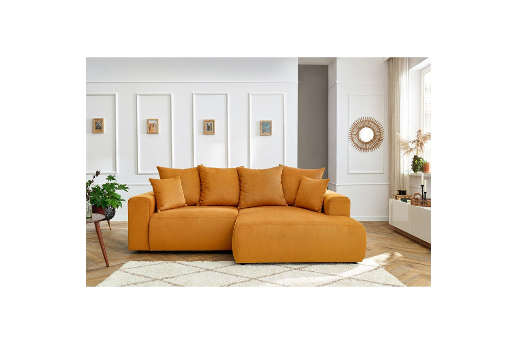 ENJOY fixed corner sofa in corduroy - Right-hand corner - BOBOCHIC - The Bradery