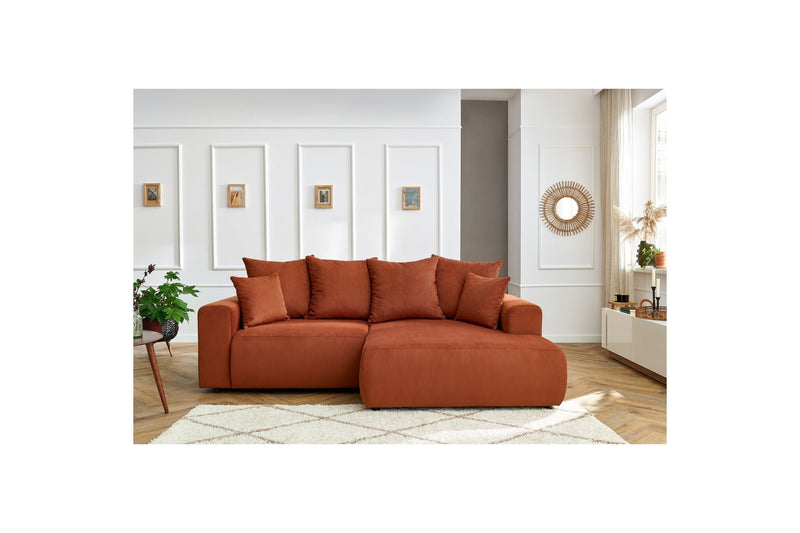 Canapé d'angle fixe ENJOY Velours côtelé - Angle droit - BOBOCHIC - The Bradery