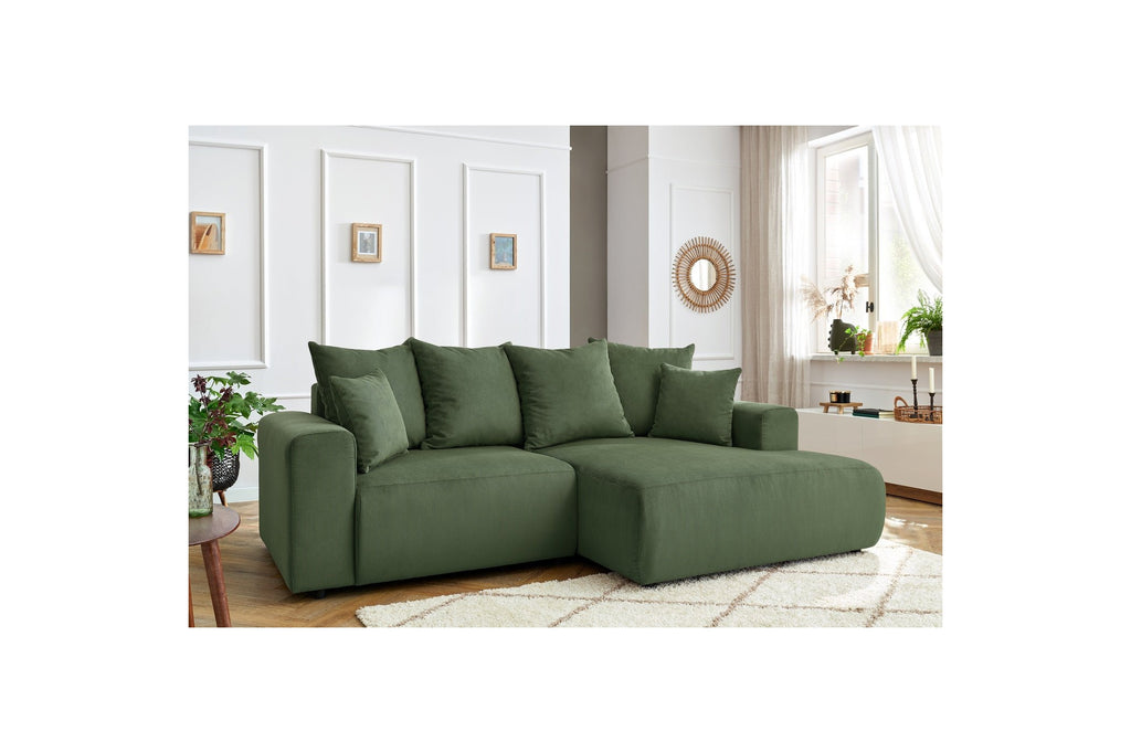 ENJOY fixed corner sofa in corduroy - Right-hand corner - BOBOCHIC - The Bradery