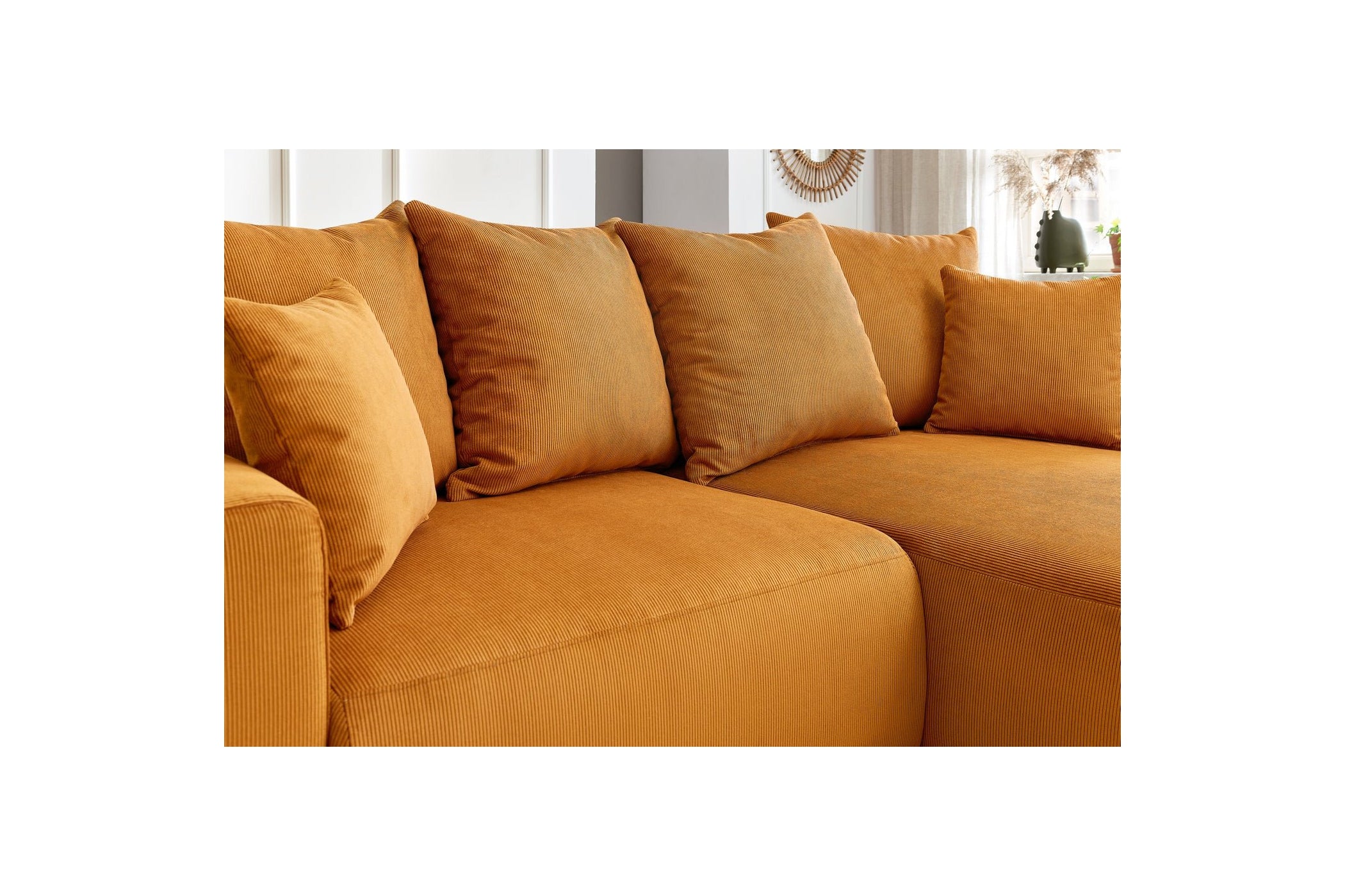ENJOY fixed corner sofa in corduroy - Right-hand corner - BOBOCHIC - The Bradery