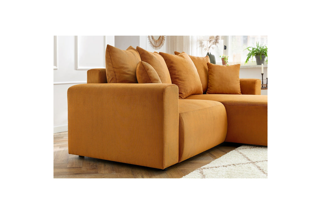 ENJOY fixed corner sofa in corduroy - Right-hand corner - BOBOCHIC - The Bradery