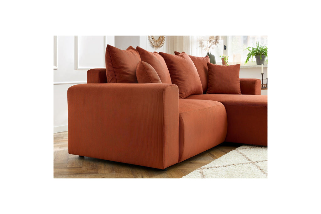 Fixed corner sofa ENJOY Corduroy - Right angle - BOBOCHIC -The Bradery