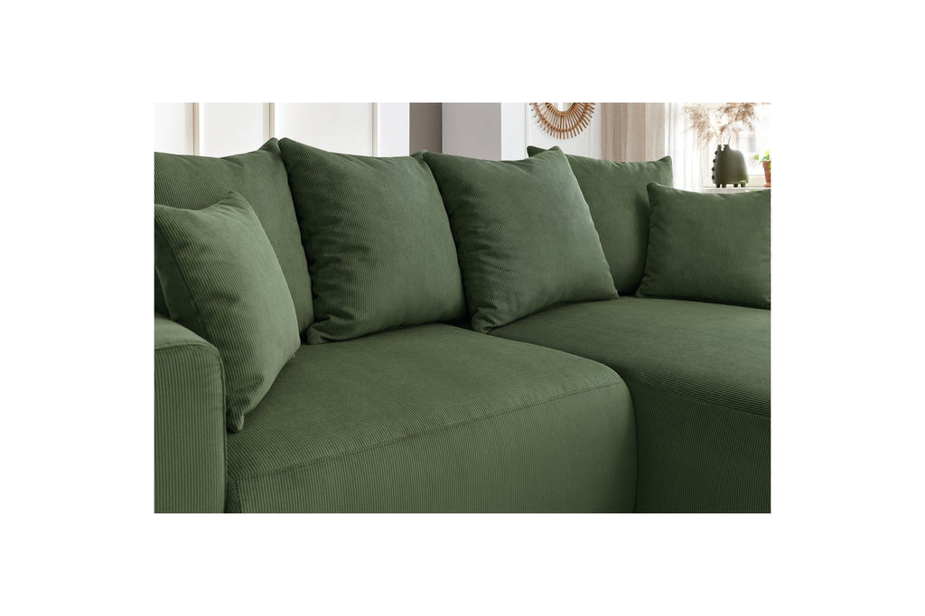 ENJOY fixed corner sofa in corduroy - Right-hand corner - BOBOCHIC - The Bradery