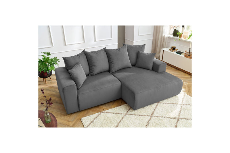 Canapé d'angle fixe ENJOY Velours côtelé - Angle droit - BOBOCHIC - The Bradery