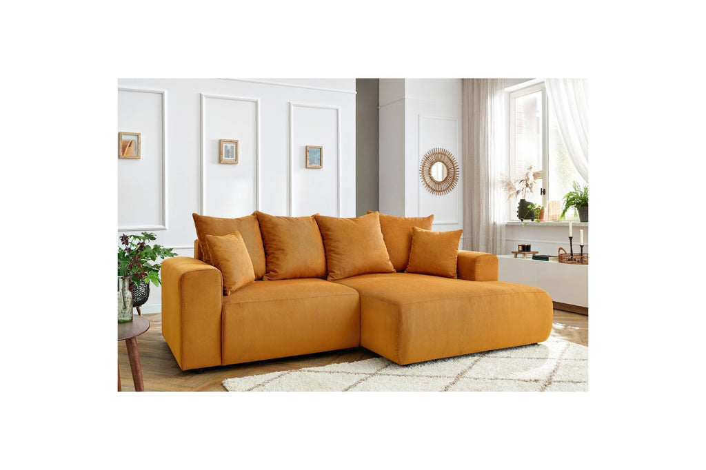 ENJOY fixed corner sofa in corduroy - Right-hand corner - BOBOCHIC - The Bradery