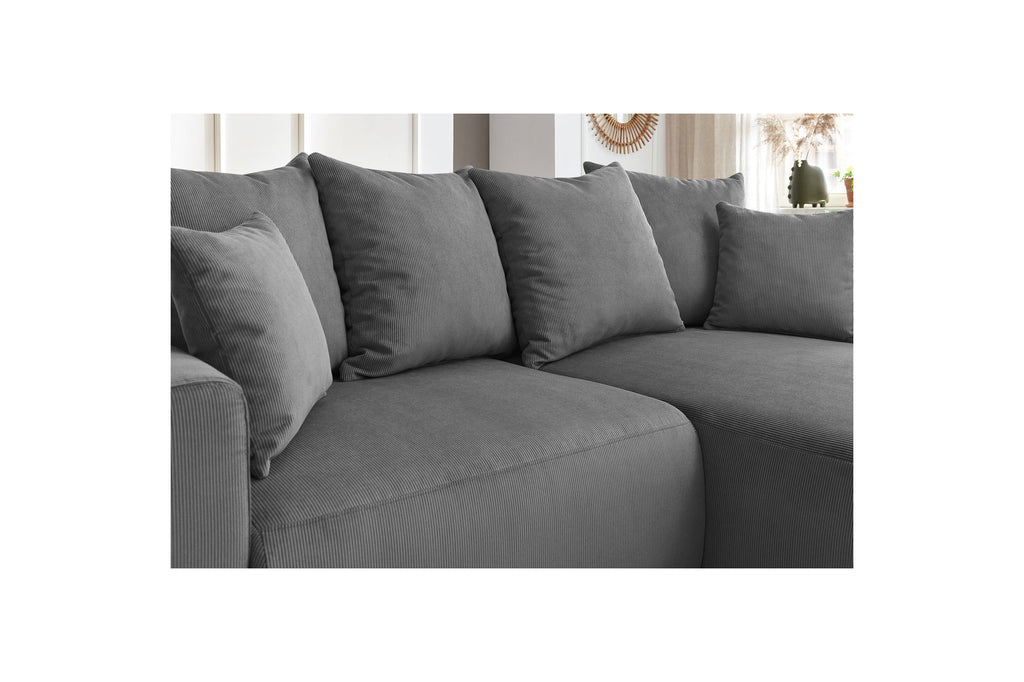 ENJOY fixed corner sofa in corduroy - Right-hand corner - BOBOCHIC - The Bradery