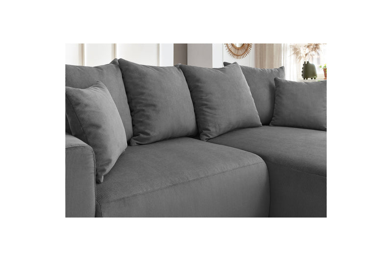 Canapé d'angle fixe ENJOY Velours côtelé - Angle droit - BOBOCHIC - The Bradery