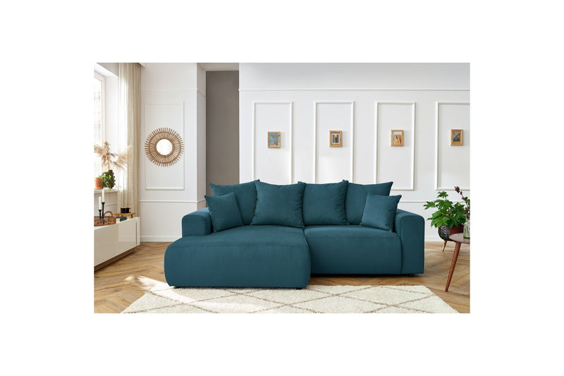 Canapé d'angle fixe ENJOY Velours côtelé - Angle gauche - BOBOCHIC - The Bradery