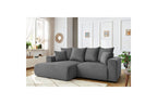 ENJOY fixed corner sofa in corduroy - Left-hand corner - BOBOCHIC - The Bradery
