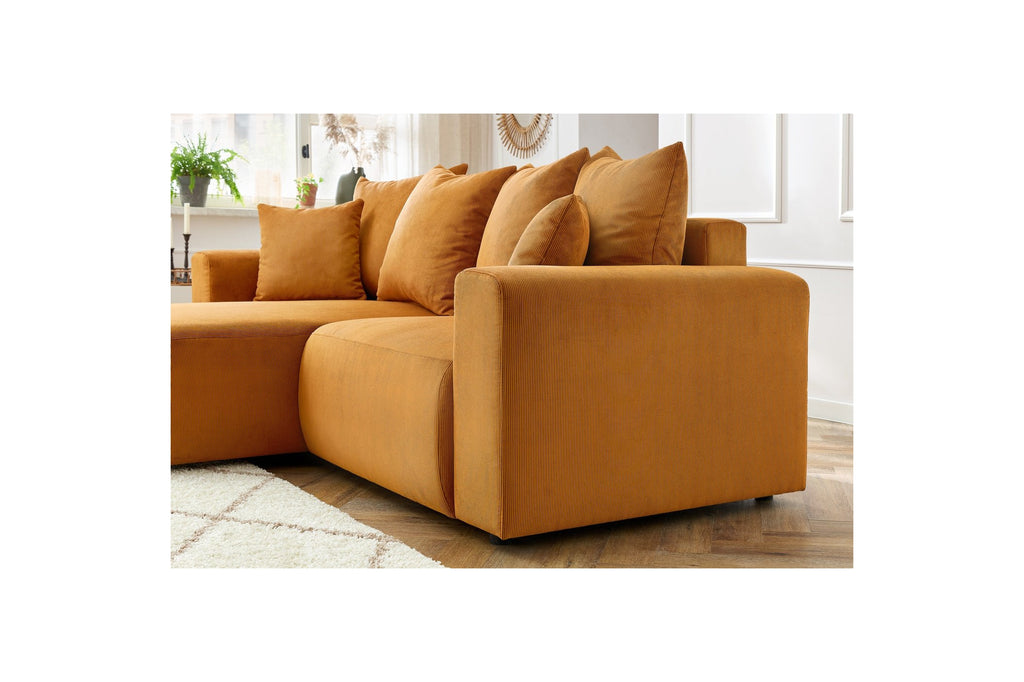 ENJOY fixed corner sofa in corduroy - Left-hand corner - BOBOCHIC - The Bradery