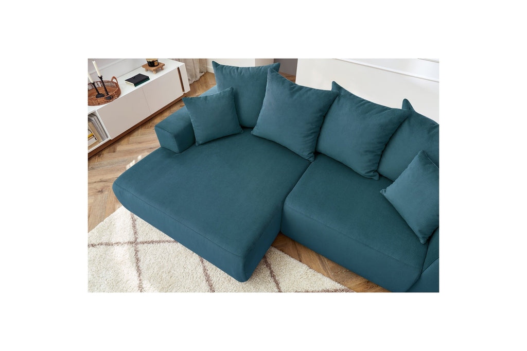 ENJOY fixed corner sofa in corduroy - Left-hand corner - BOBOCHIC - The Bradery