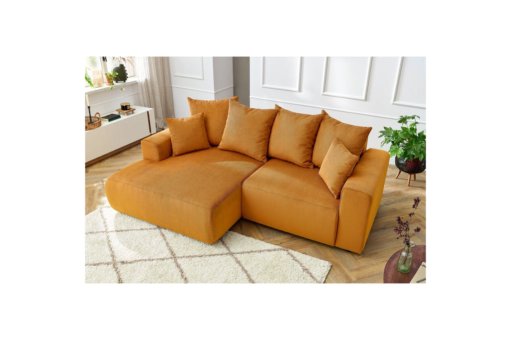 ENJOY fixed corner sofa in corduroy - Left-hand corner - BOBOCHIC - The Bradery