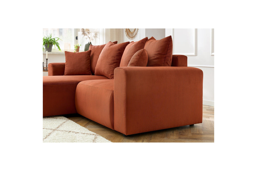ENJOY fixed corner sofa in corduroy - Left-hand corner - BOBOCHIC - The Bradery