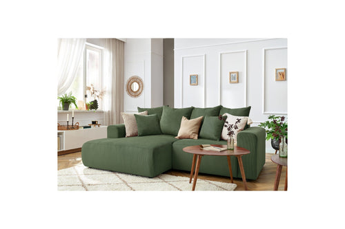 Canapé d'angle fixe ENJOY Velours côtelé - Angle gauche - BOBOCHIC - The Bradery