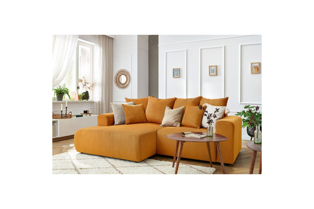 ENJOY fixed corner sofa in corduroy - Left-hand corner - BOBOCHIC - The Bradery