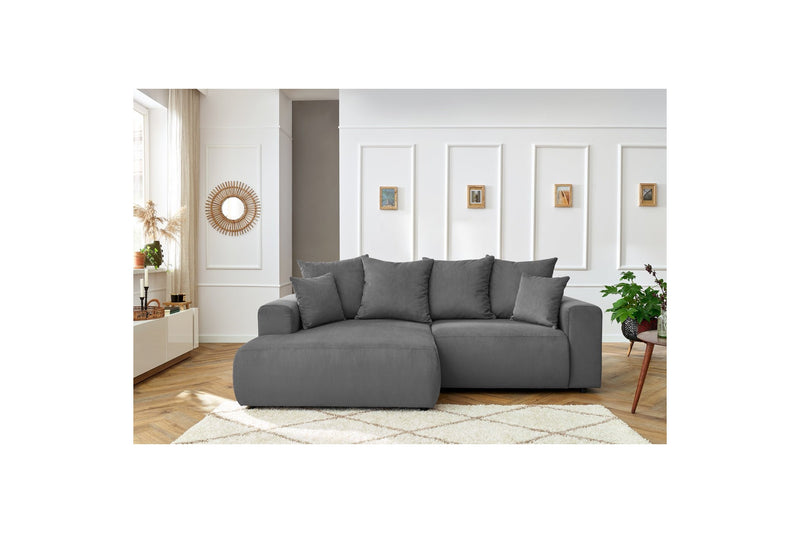 Canapé d'angle fixe ENJOY Velours côtelé - Angle gauche - BOBOCHIC - The Bradery