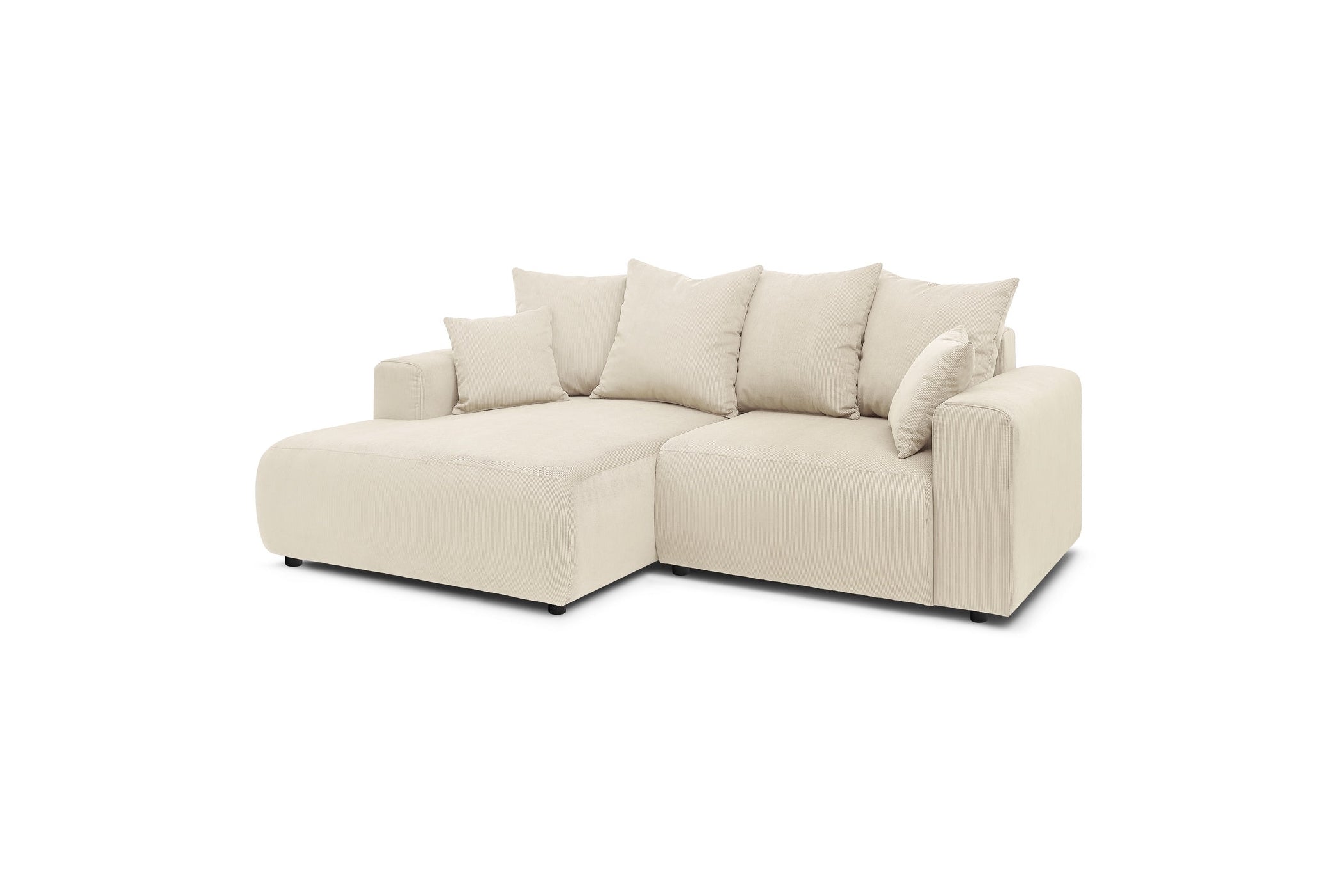 ENJOY fixed corner sofa in corduroy - Left-hand corner - BOBOCHIC - The Bradery