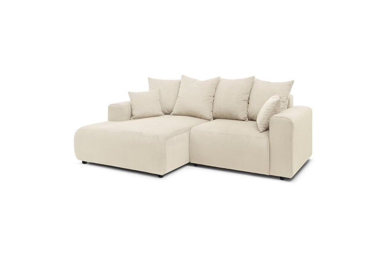 Canapé d'angle fixe ENJOY Velours côtelé - Angle gauche - BOBOCHIC - The Bradery