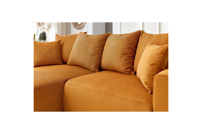 Canapé d'angle fixe ENJOY Velours côtelé - Angle gauche - BOBOCHIC - The Bradery