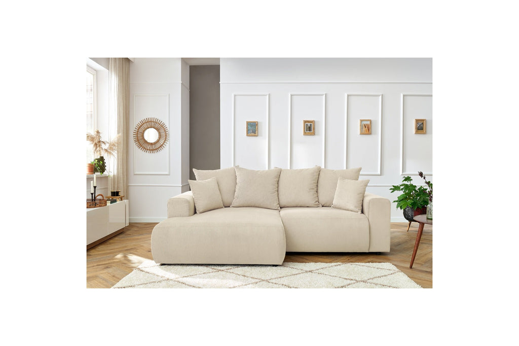 ENJOY fixed corner sofa in corduroy - Left-hand corner - BOBOCHIC - The Bradery